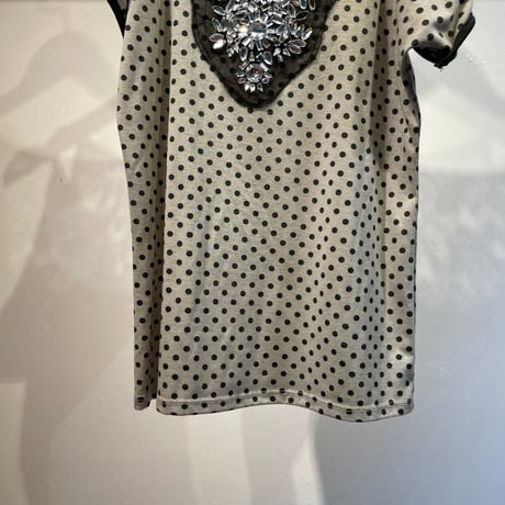 Dot and lace design tops