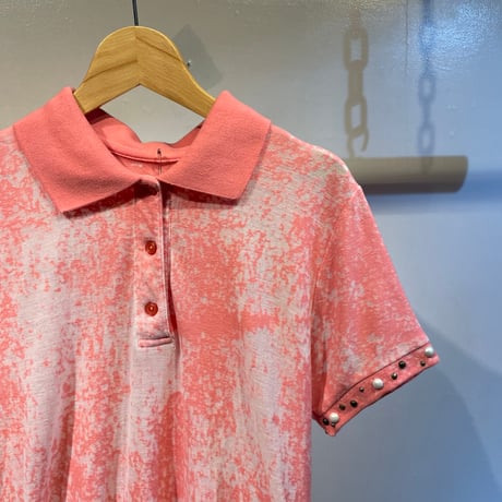 Spangle design polo shirts