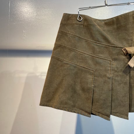 Euro design corduroy mini skirt