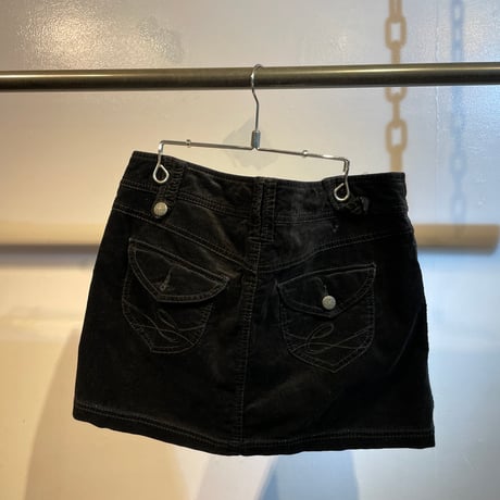 Euro design velour mini skirt