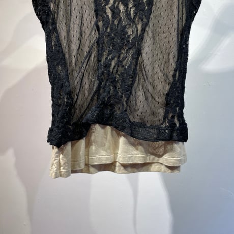 Lace cami layered design tops