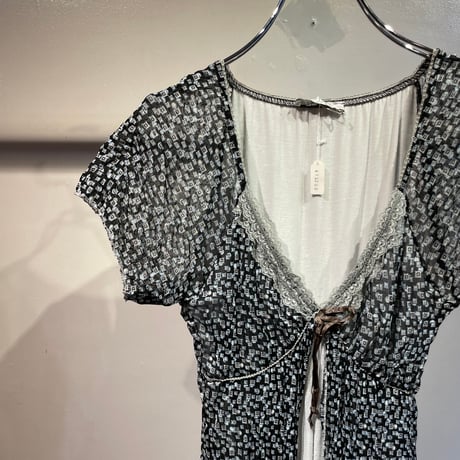 Floral layered design one-piece