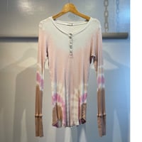 Tie-dye henry design tops
