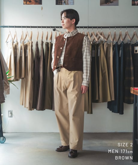 【先行予約】#-94 12W corduroy classic vest (Ivory)