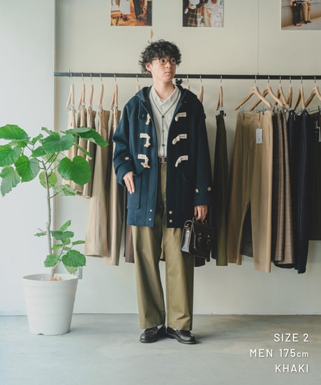 【先行予約】#-102 Ventile gabardine 1tuck seamless pants (Beige)