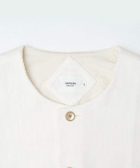 【先行予約】#-94 12W corduroy classic vest (Ivory)