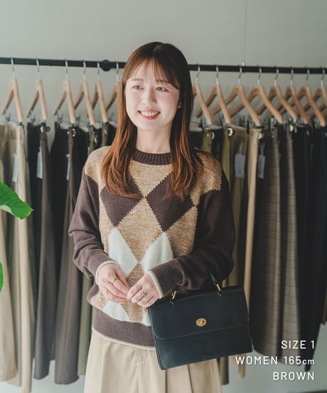 【先行予約】#-98 7G C/W classic argyle knit (Green)