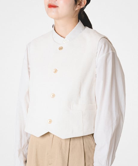 【先行予約】#-94 12W corduroy classic vest (Ivory)