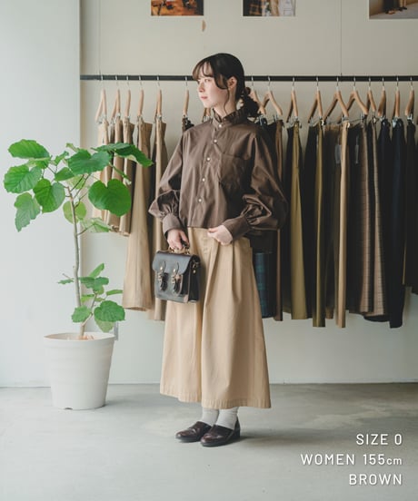 【先行予約】#-91 2way detachable collar frill shirt (Navy)