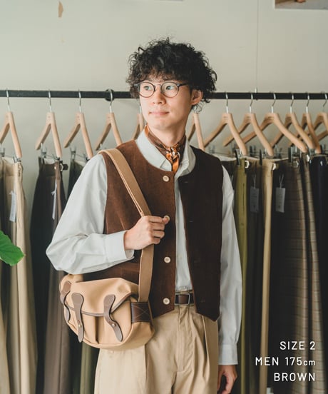 【先行予約】#-94 12W corduroy classic vest (Ivory)