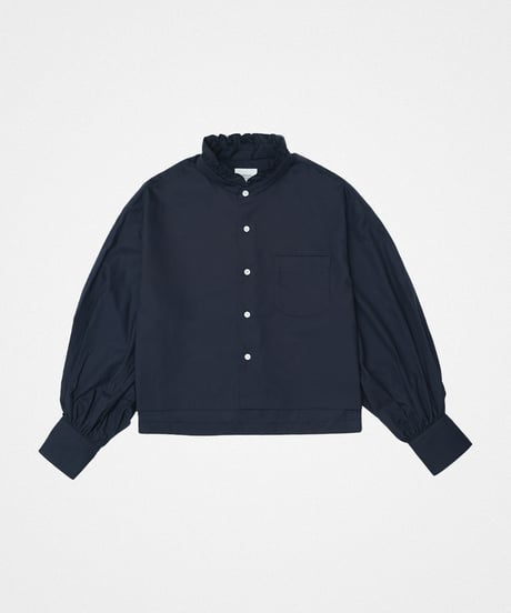 【先行予約】#-91 2way detachable collar frill shirt (Navy)