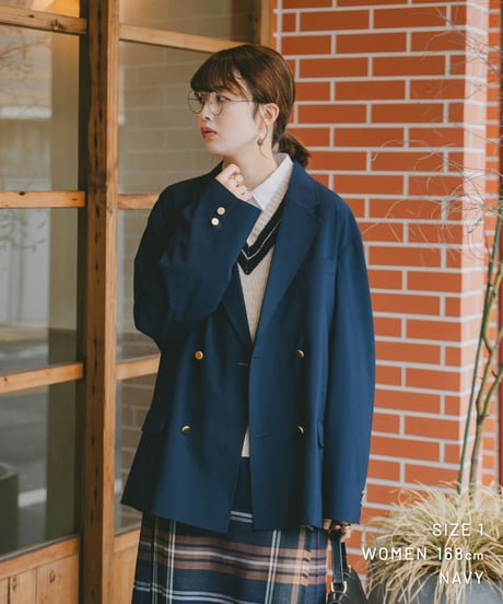 【先行予約】#-22 4B relax double blazer (Navy)