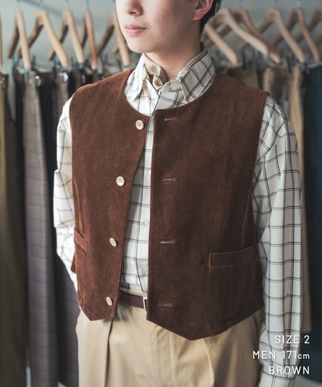 【先行予約】#-94 12W corduroy classic vest (Ivory)