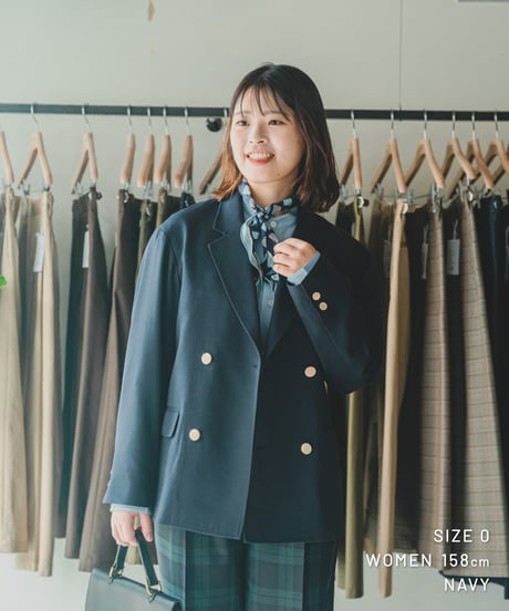 【先行予約】#-22 4B relax double blazer (Navy)