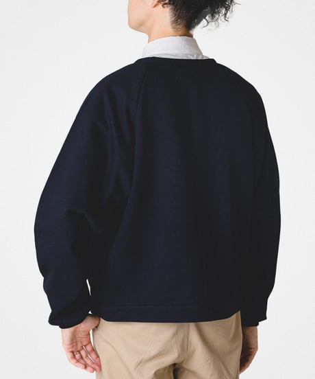 【先行予約】#-92 Heavy french terry cardigan blouson (Navy)