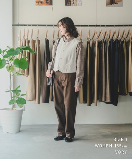 【先行予約】#-94 12W corduroy classic vest (Ivory)