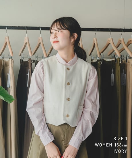 【先行予約】#-94 12W corduroy classic vest (Ivory)