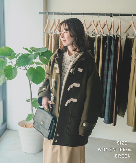 【先行予約】#-103 Wool mossa classic duffle coat (Green)