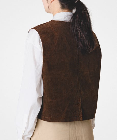 【先行予約】#-94 12W corduroy classic vest (Brown)