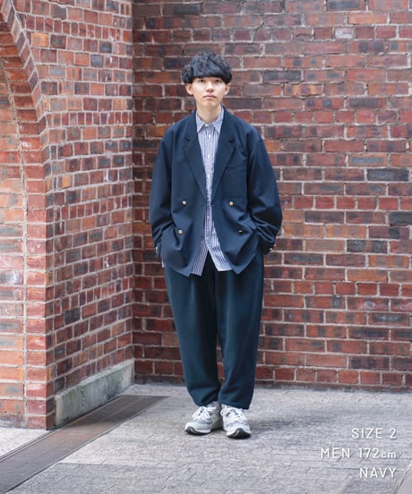 【先行予約】#-22 4B relax double blazer (Navy)