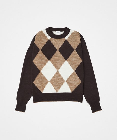 【先行予約】#-98 7G C/W classic argyle knit (Brown)