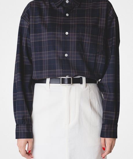 【先行予約】#-104 nohole leather belt (Black/Silver)