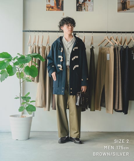 【先行予約】#-104 nohole leather belt (Brown/Gold)