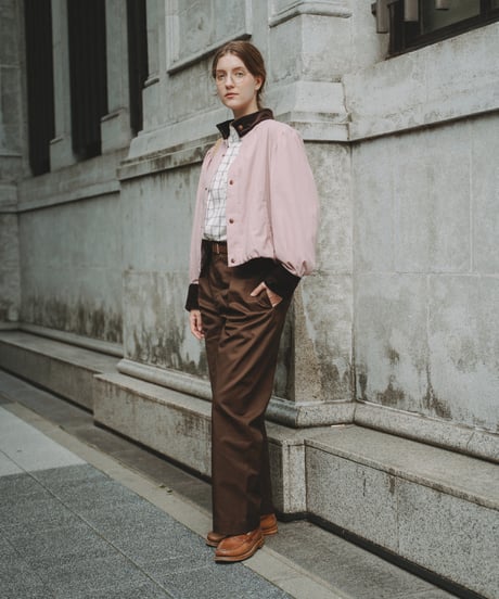 【先行予約】#-96 Puff sleeve soft volume blouson (Pink)
