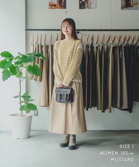 【先行予約】#-65 14G i-plating reversible border knit (Brown/Mustard)
