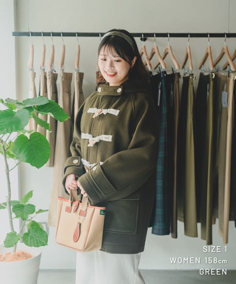 【先行予約】#-103 Wool mossa classic duffle coat (Green)