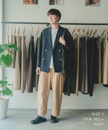【先行予約】#-22 4B relax double blazer (Navy)