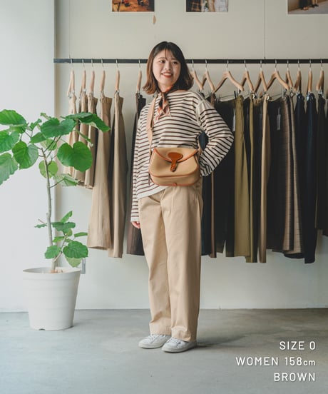 【先行予約】#-65 14G i-plating reversible border knit (Brown/Mustard)