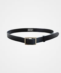 #-104 nohole leather belt (Black/Gold)