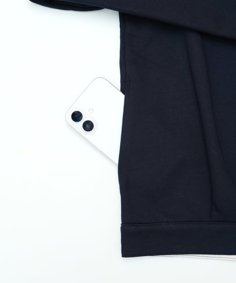 【先行予約】#-92 Heavy french terry cardigan blouson (Navy)