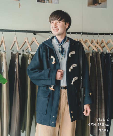 【先行予約】#-103 Wool mossa classic duffle coat (Navy)