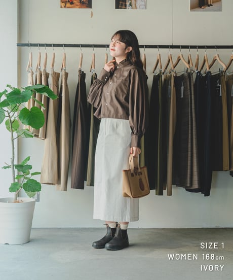 【先行予約】#-95 12W corduroy notuck tight skirt (Ivory)