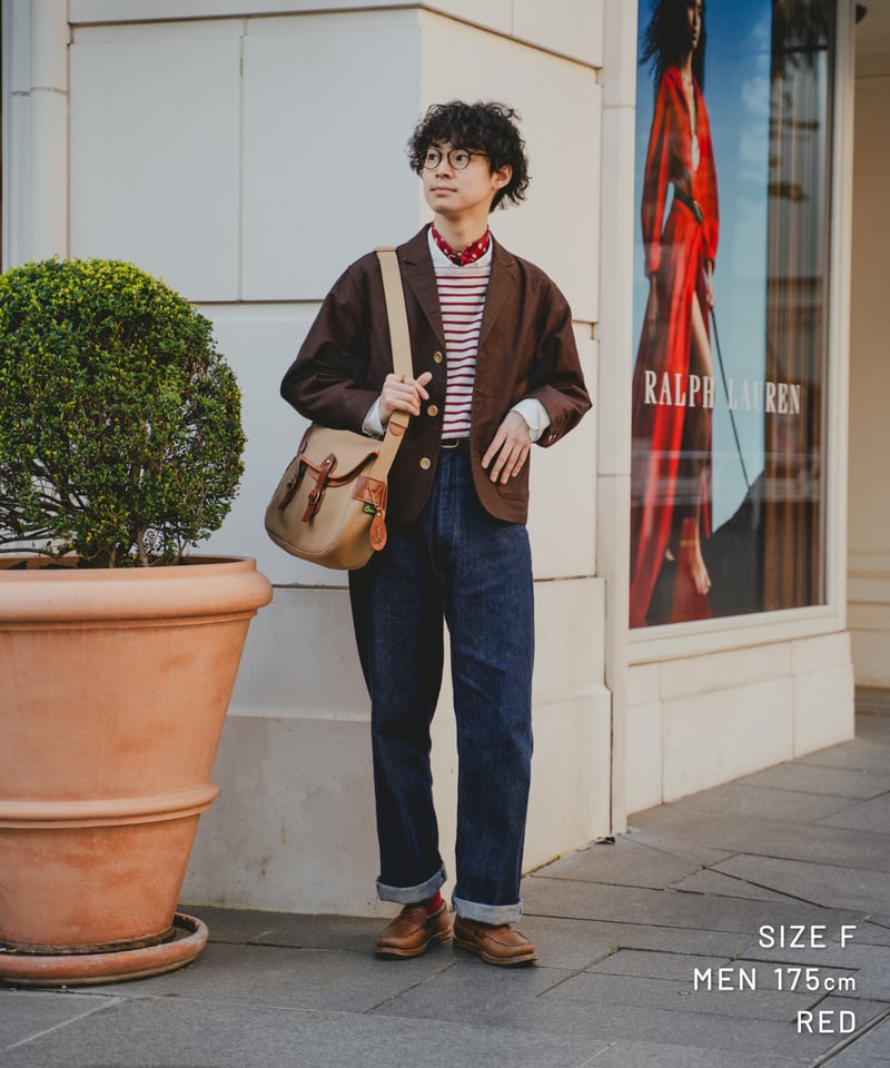 UNFOLK(アンフォーク） スカーフ（red） 74 Hand print silk scarf (Red) | UNFOLK