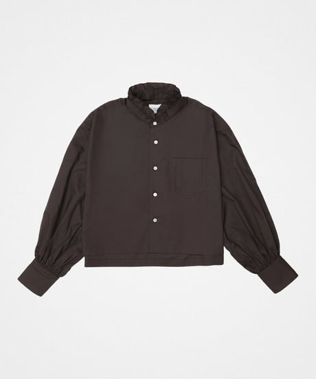 【先行予約】#-91 2way detachable collar frill shirt (Brown)