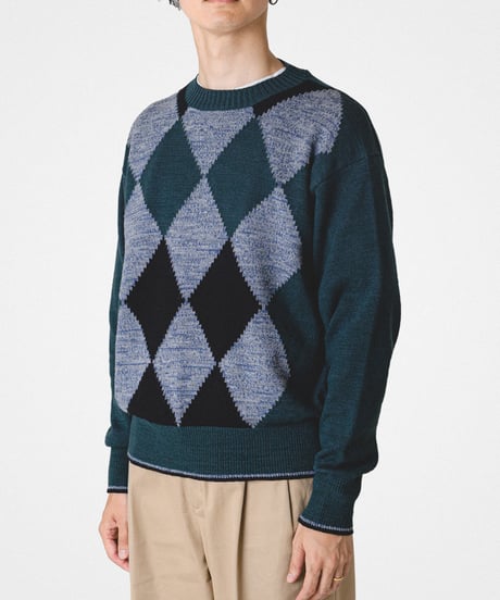 【先行予約】#-98 7G C/W classic argyle knit (Green)