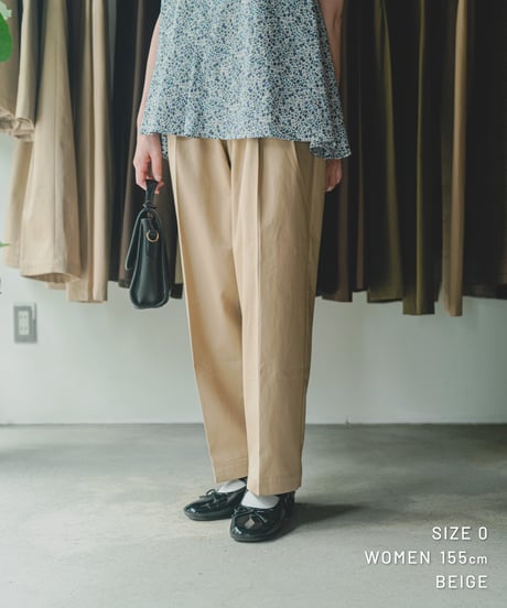 #-24 Ventile gabardine 2tuck straight pants (Khaki)