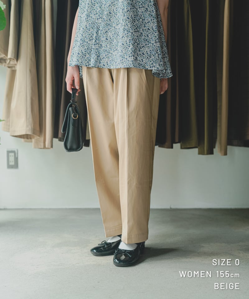 24 Ventile gabardine 2tuck straight pants (Kh
