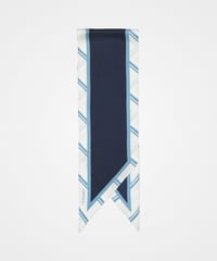 【先行予約】#-88 Hand print silk scarf (Navy)
