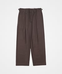 【先行予約】#-102 Ventile gabardine 1tuck seamless pants (Brown)