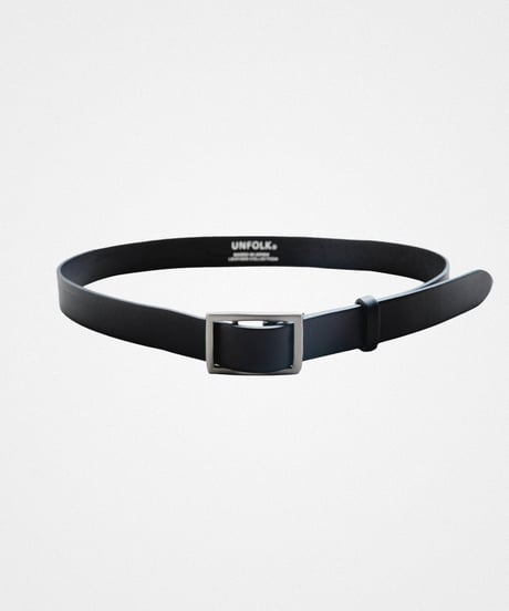 【先行予約】#-104 nohole leather belt (Black/Silver)