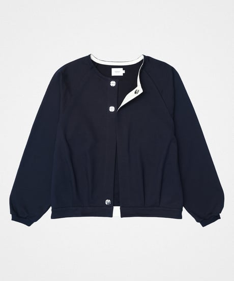 【先行予約】#-92 Heavy french terry cardigan blouson (Navy)