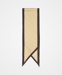 【先行予約】#-74 Hand print silk scarf (Yellow)