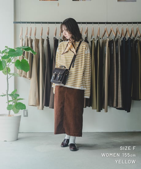 【先行予約】#-74 Hand print silk scarf (Yellow)