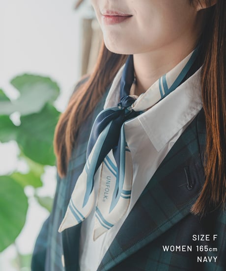 【先行予約】#-88 Hand print silk scarf (Brown)