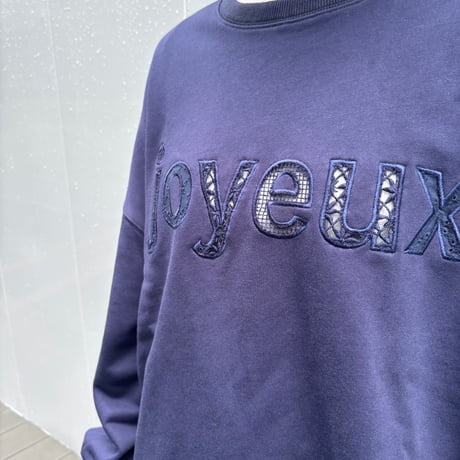 裏毛アップリケプルオーバー