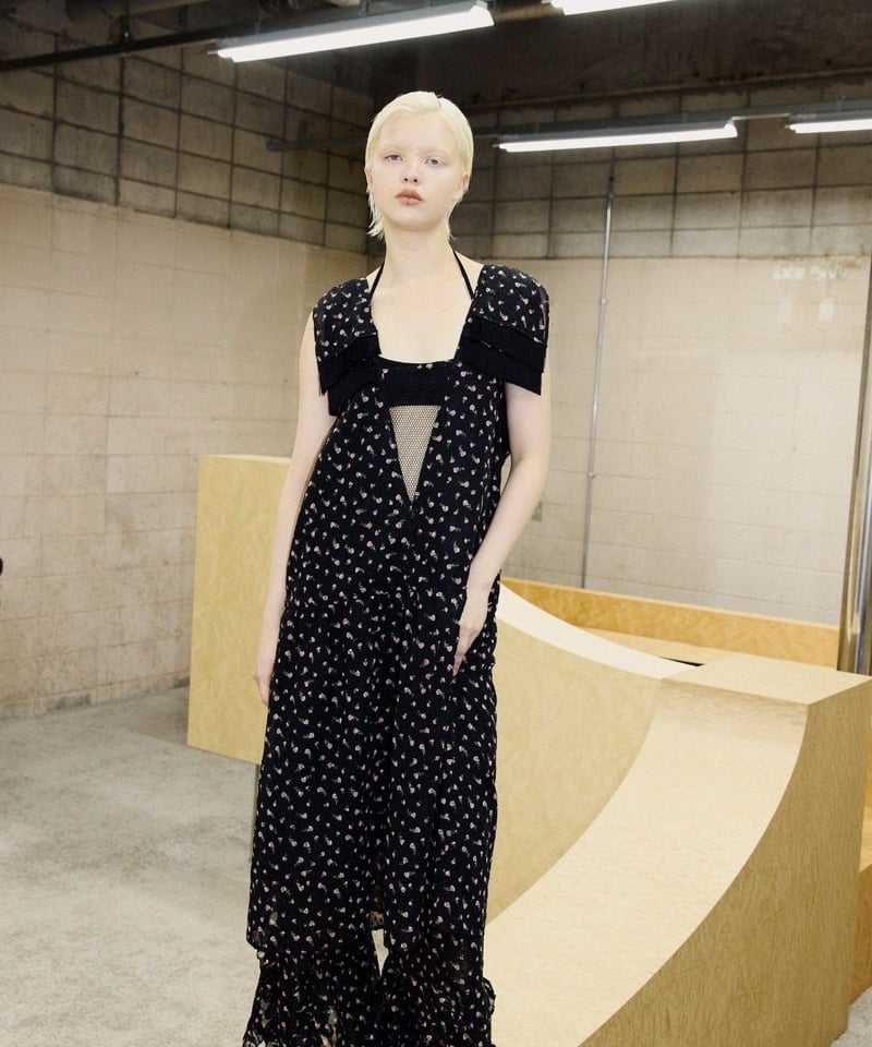 flower jaquard frill pants | PoI